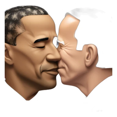joe biden kissing Barack obama sticker