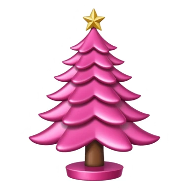 Árvore de natal rosa e branco sticker