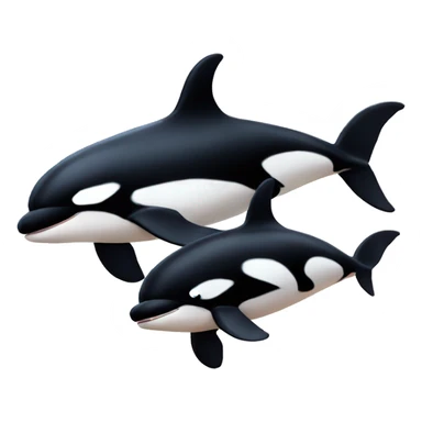 Orca with a baby  sticker
