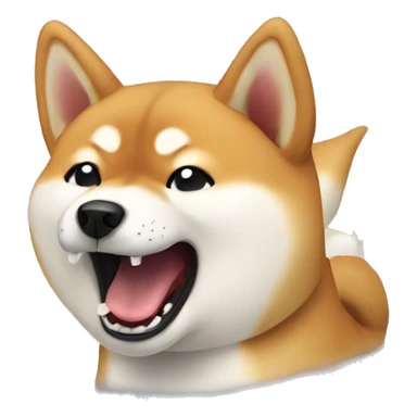 shiba inu yelling sticker