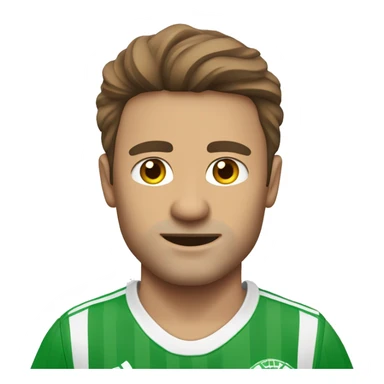 Fußballspieler mit braunen Haare, großen Ohren, einem Bart und hasenzähnen  sticker