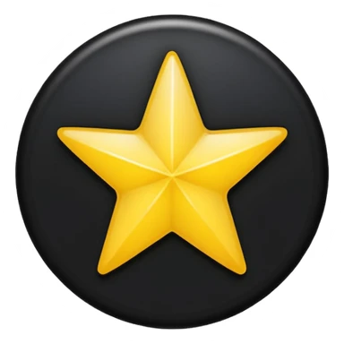 Make a star inside a clean black circle only sticker