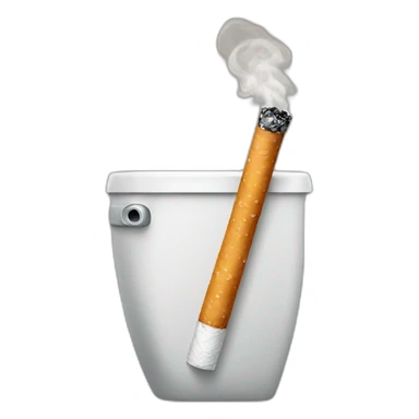 Cigarette qui est aux toilettes sticker