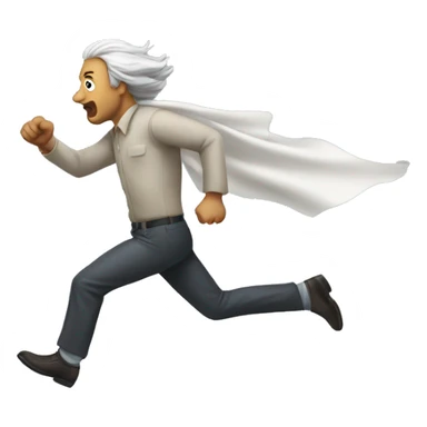 man chasing after wind sticker