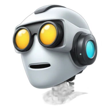 Robot with vr glasses sticker