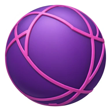 purple globe with pink network lines sticker