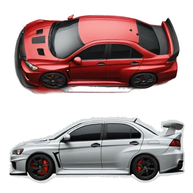 LANCER EVO RED  sticker