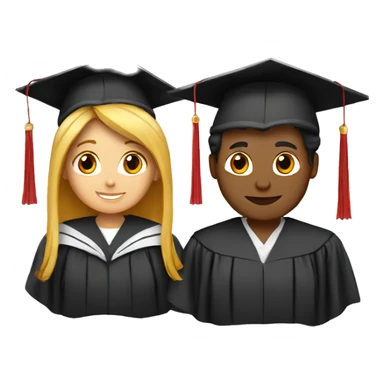 a graduate with a red diploma girl sticker