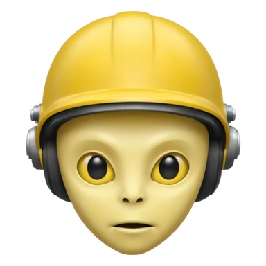 Big head alien with yellow skin, Half body. sticker