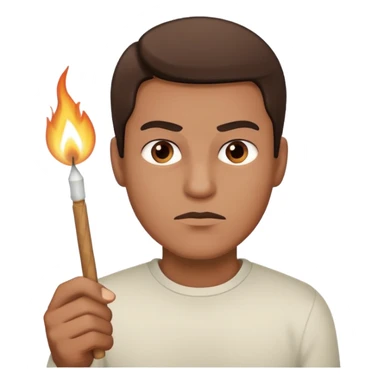 Man committing arson sticker