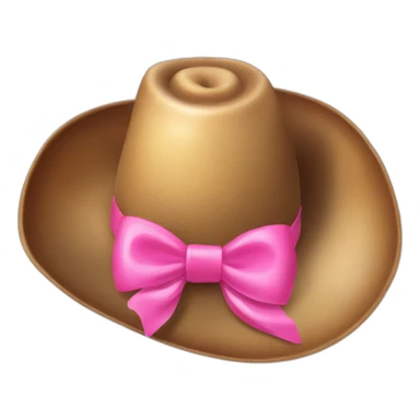 cowboy hat on snail shell with pink bow sticker