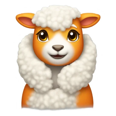 Tangerines winter fur coat lambs sticker
