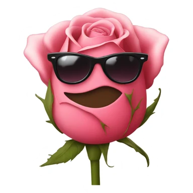Rose wearing a sweatshirt with sunglasses  sticker