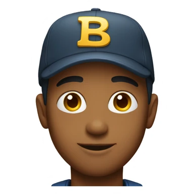 a young man with cap sticker