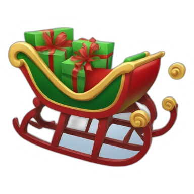 Christmas sleigh sticker