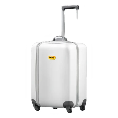 white luggage  sticker