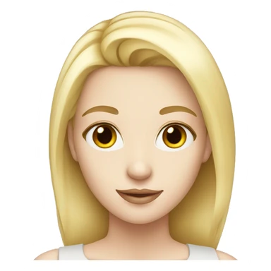 young pretty blond woman with pale skin sticker