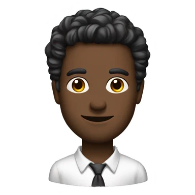 homme chevex noir sur le coté j sticker