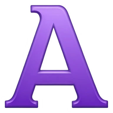 purple capital letter alphabet sticker