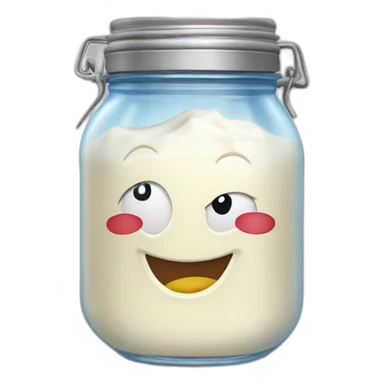 Lightning McQueen in jar with milk sticker
