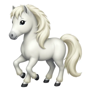White pony  sticker