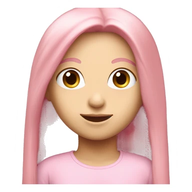 Light pink long hair collected in a helmet girl sticker