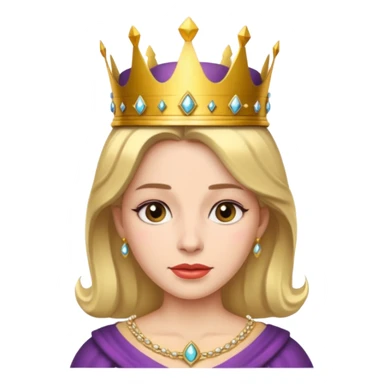 elizabeth queen in crown sticker