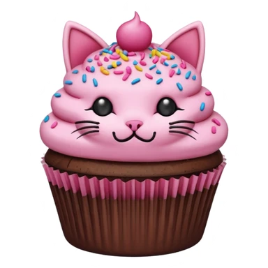 cat cupcake pink funny sticker
