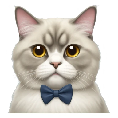 A Persian cat with a bow tie  sticker