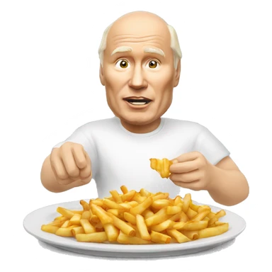 Vladimir Poutine qui mange du poutine  sticker