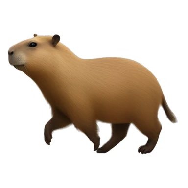 Capybara walking on the moon sticker