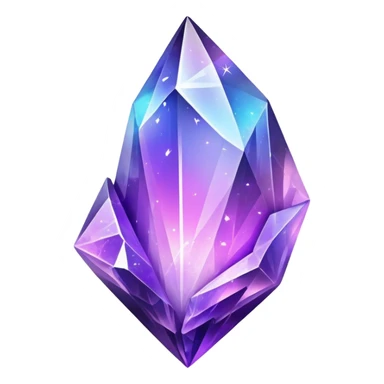 Violet iridescent nebula crystal shard sticker
