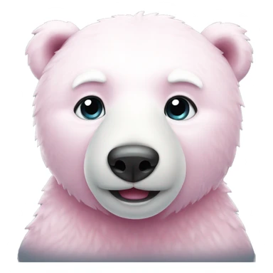 pink cute polar bear sticker