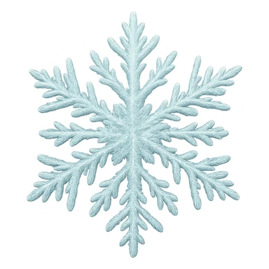 snowflake with a frosted shimmer, digital illustration, no background sticker