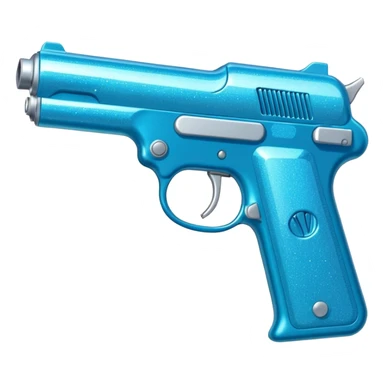 glitter blue cian gun sticker
