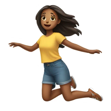girl levitating sticker