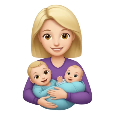 mother with baby sticker