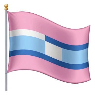 Flag with pink, light pink, white, light blue, white, light pink, and pink stripes sticker
