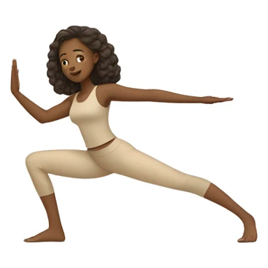 girl in beige clothes doing yoga sticker