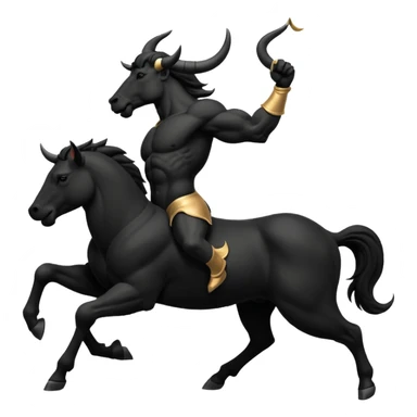 centaur bull siluet sticker