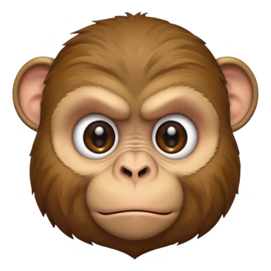 Grumpy monkey sticker