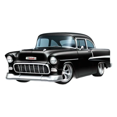 Black 55 Chevy pro street sticker