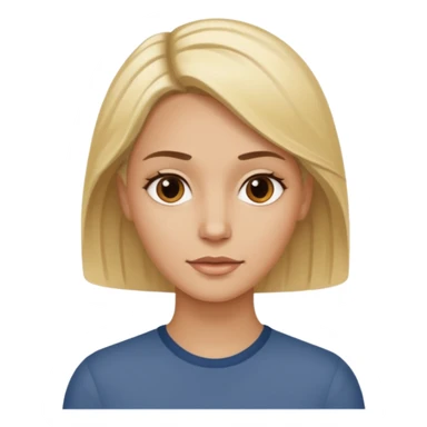 One woman medium length blond highlights hair
One man medium dark skin no hair sticker