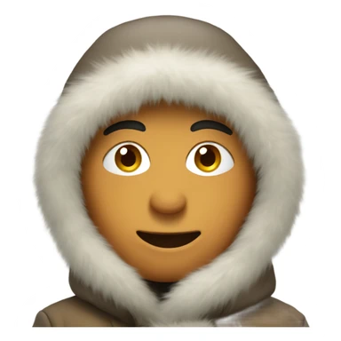 Eskimo snow person sticker