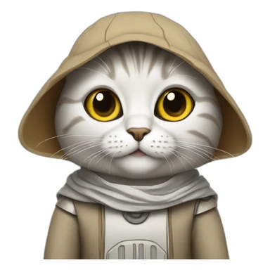 Cat in costume star wars sticker