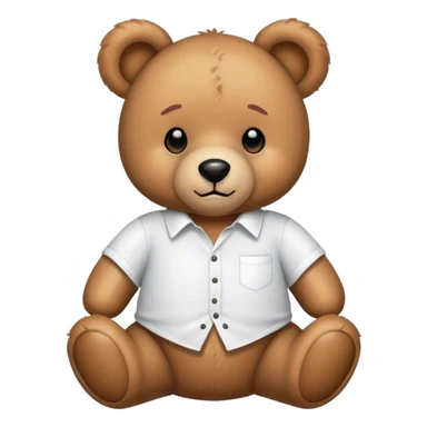 Teddy bear with white shirt  sticker