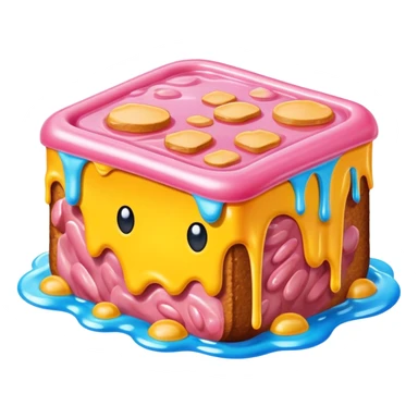 surreal melting SPAM land landscape sticker