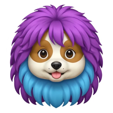 dog with wigs sticker