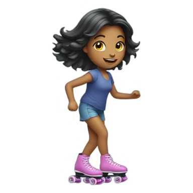 roller-skating-Girl sticker