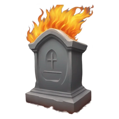 Grave on fire sticker